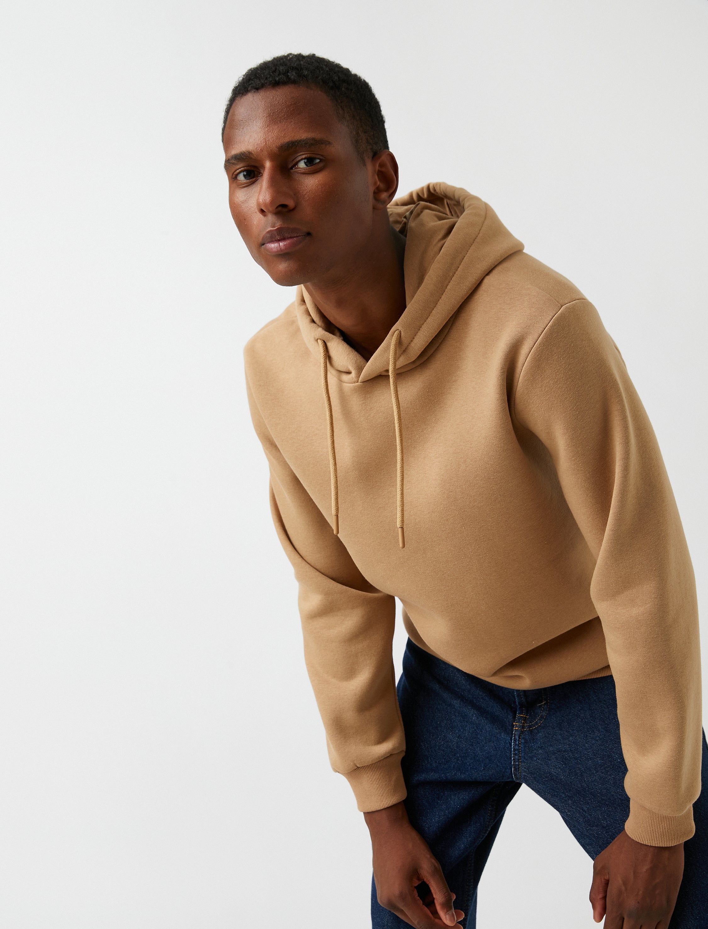 Men's Basic Hoodie in Camel