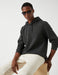 Men's Basic Hoodie in Anthracite