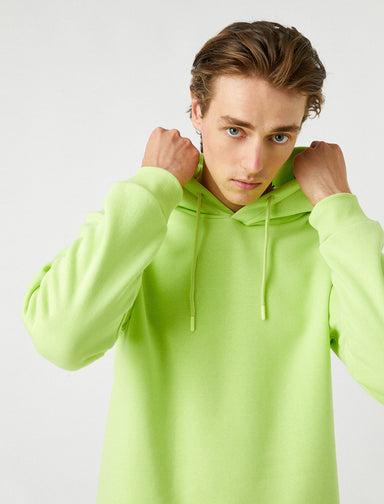 Men's Basic Hoodie in Neon Green