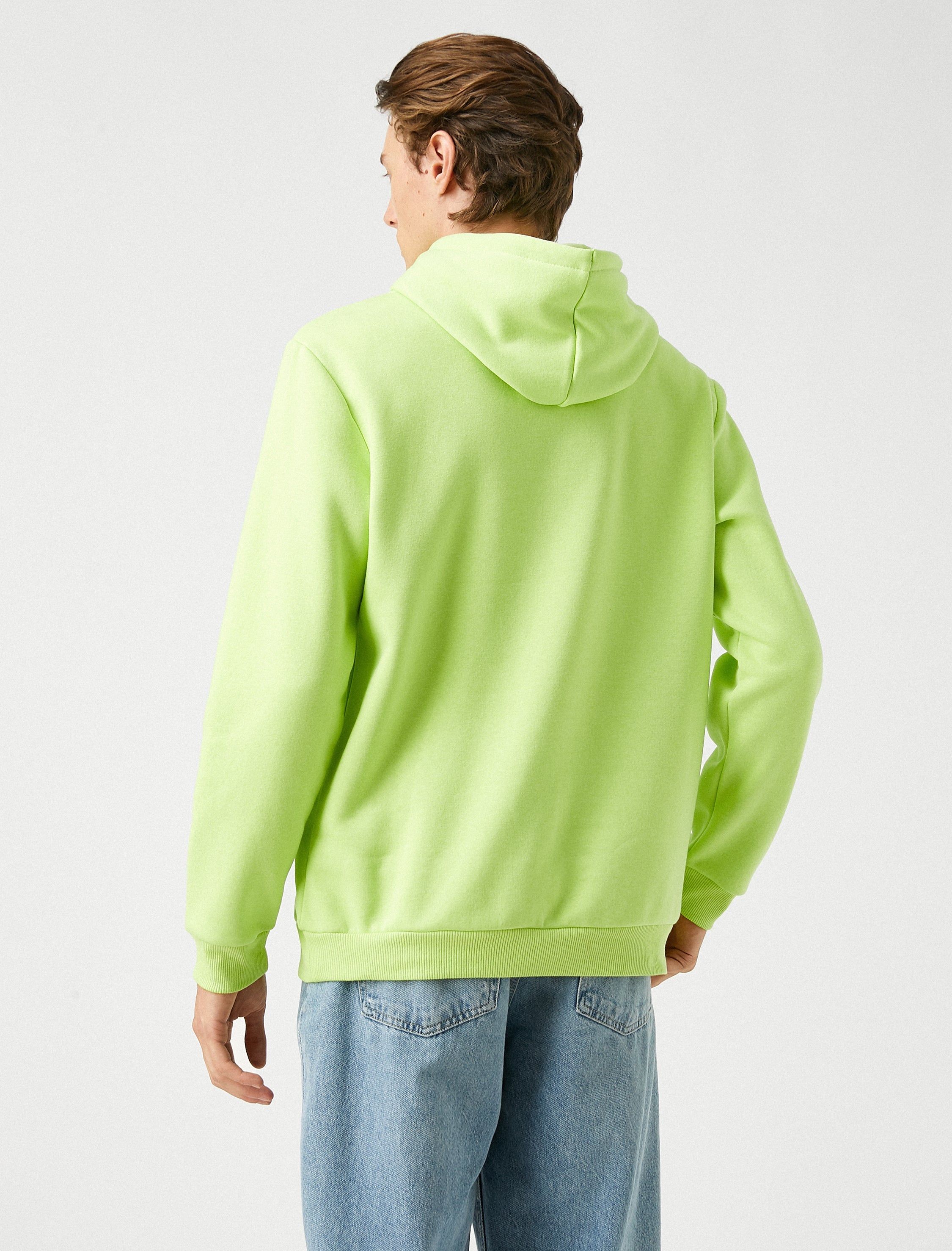 Men's Basic Hoodie in Neon Green