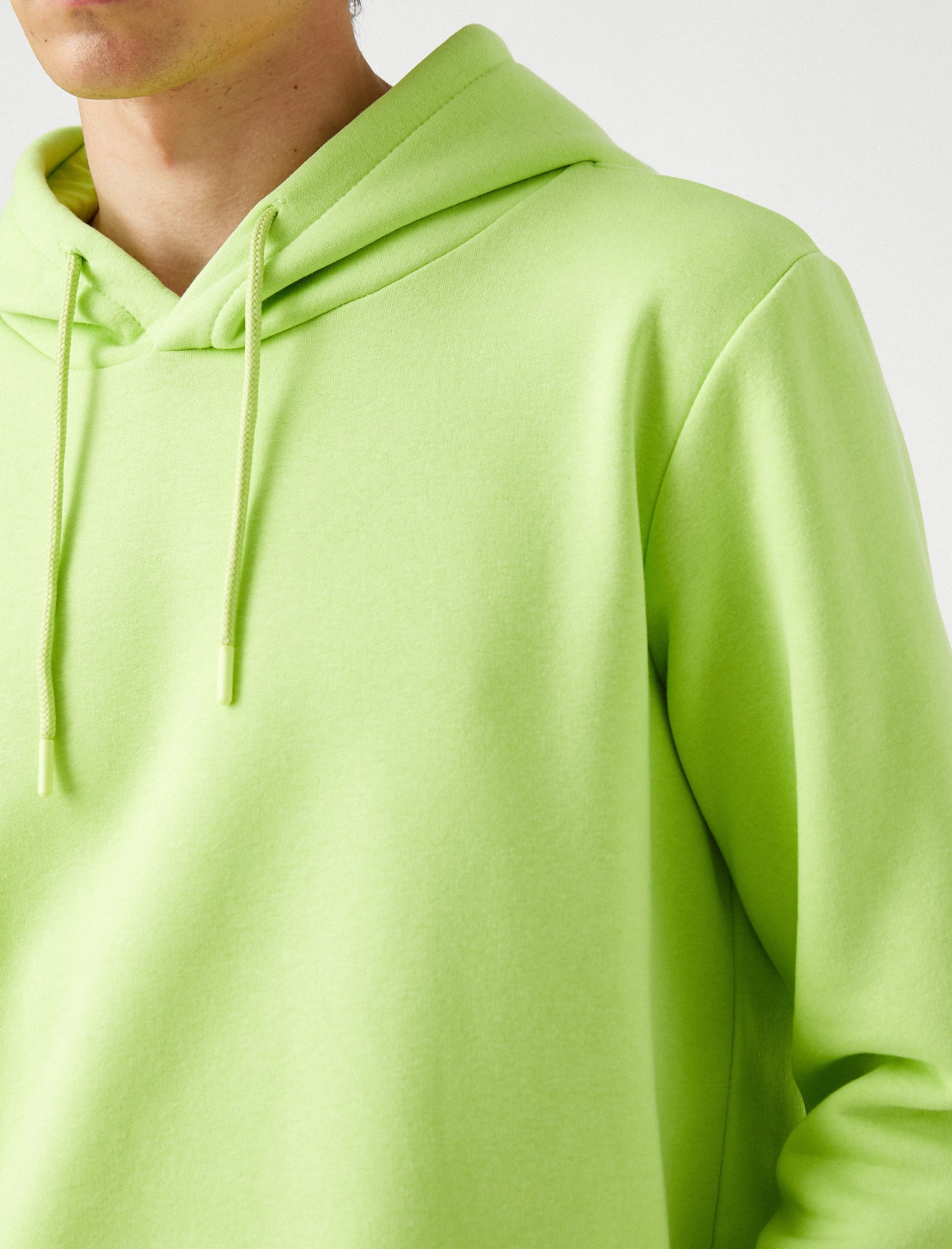 Men's Basic Hoodie in Neon Green