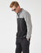 Men's Half Zip Color Blocked Fleece Sweathirt