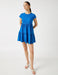 A Line Tiered Dress in Blue - Usolo Outfitters-KOTON