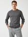 Basic Crew Neck Sweater in Anthracite - Usolo Outfitters-KOTON