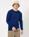 Basic Crew Neck Sweater in Cobalt Blue - Usolo Outfitters-KOTON