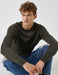 Basic Crew Neck Sweater in Khaki - Usolo Outfitters-KOTON