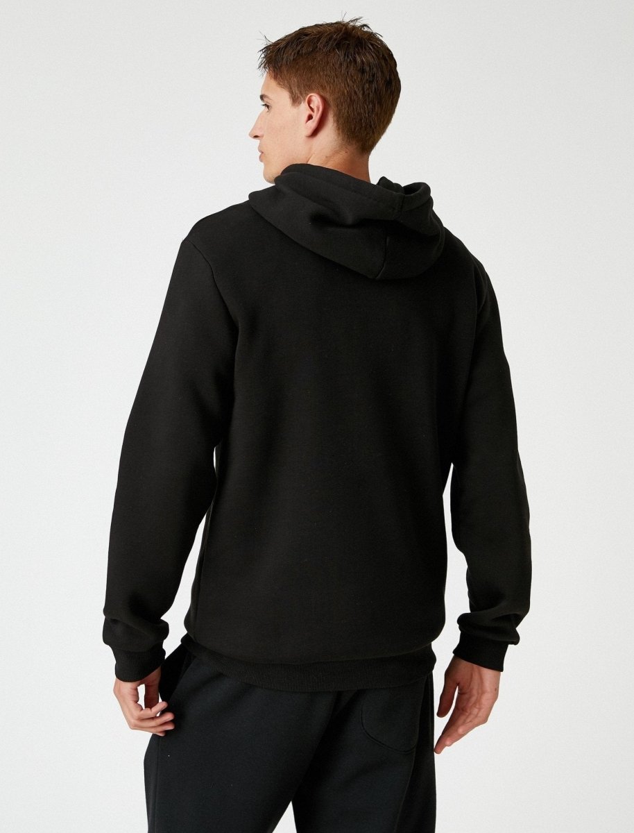 Basic Hoodie in Black - Usolo Outfitters-KOTON