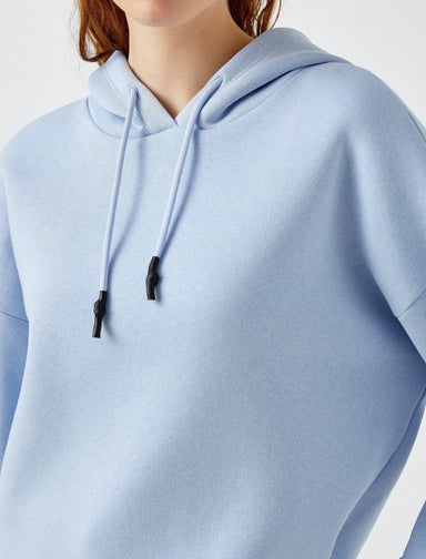 Sweat à capuche oversize basique bleu - Usolo Outfitters-KOTON