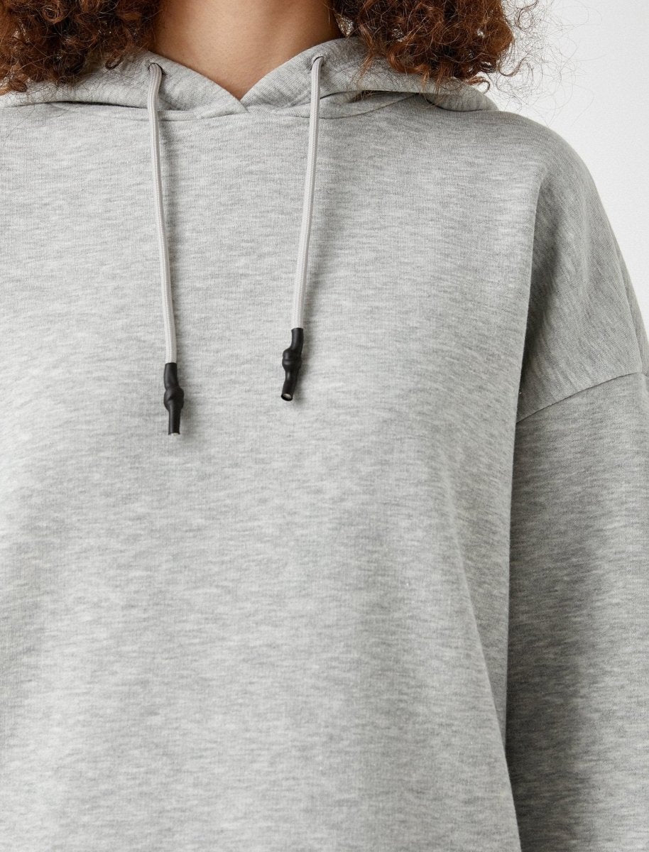Basic Oversize Hoodie in Gray - Usolo Outfitters-KOTON