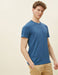 T-shirt basique bleu chiné - Usolo Outfitters-KOTON