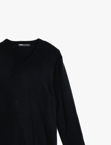 Basic V Neck Sweater in Navy - Usolo Outfitters-KOTON