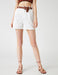 Belted High Waisted Shorts in White - Usolo Outfitters-KOTON