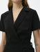 Belted Shirt Dress in Black - Usolo Outfitters-KOTON