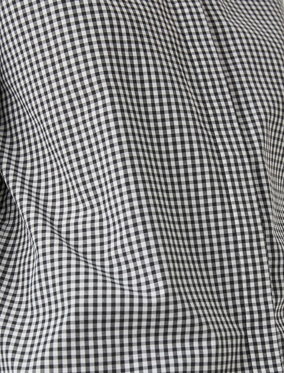 Boxy Check Shirt in Black - Usolo Outfitters-KOTON