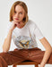 Butterfly Graphic T-shirt in White - Usolo Outfitters-KOTON
