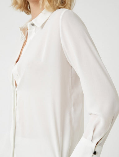 Button Up Shirt Blouse in White - Usolo Outfitters-KOTON