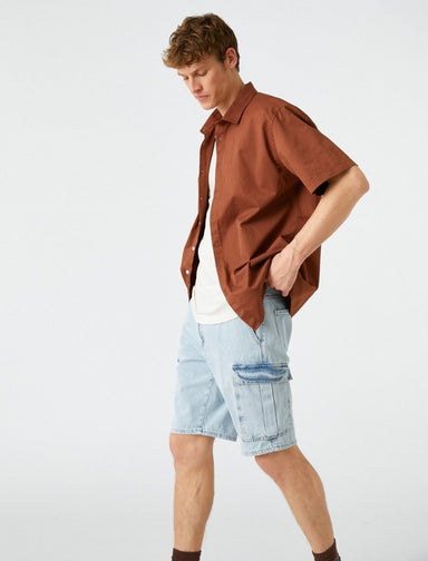 Cargo Denim Short in Light Wash - Usolo Outfitters-KOTON