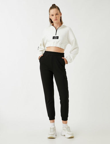 Girls Twill Woven Pull-On Cropped Jogger Pants