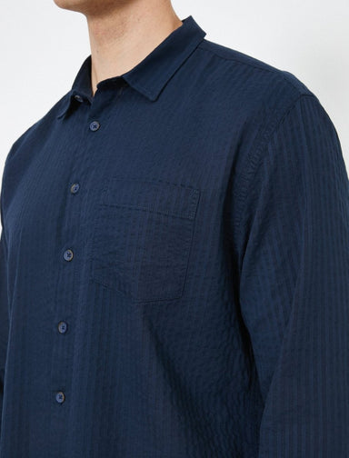 Chemise décontractée en bleu marine - Usolo Outfitters-KOTON