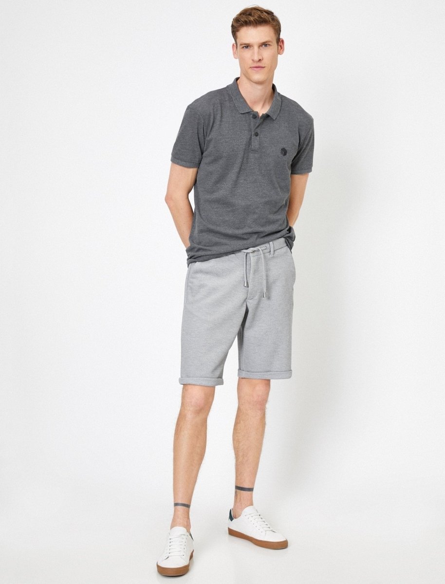 Chambray Shorts in Gray - Usolo Outfitters-KOTON