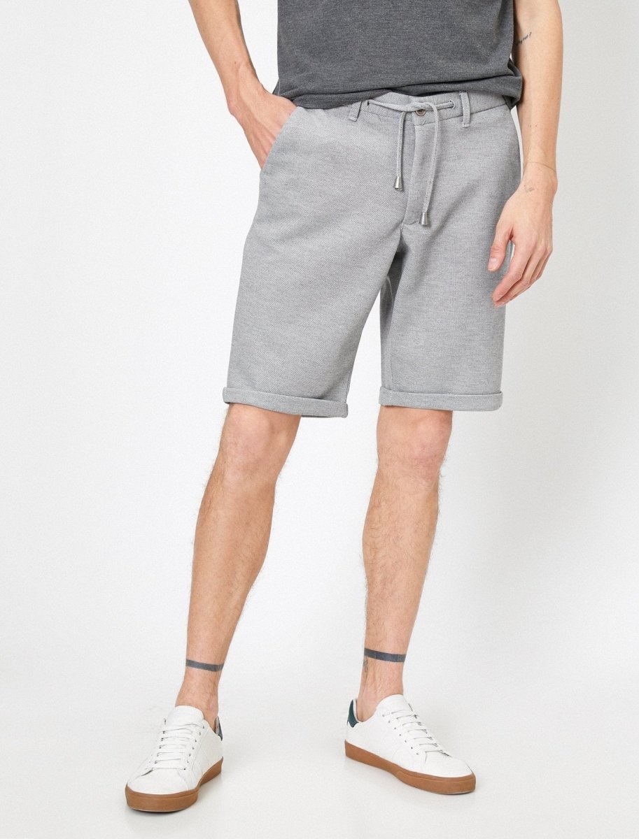Chambray Shorts in Gray - Usolo Outfitters-KOTON