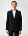 Collarless V Neck Blazer in Black - Usolo Outfitters-KOTON