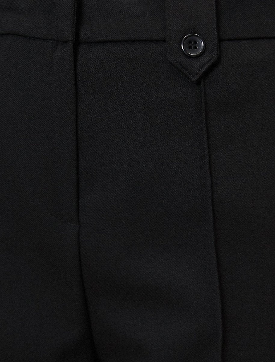Creased-Front Pants in Black - Usolo Outfitters-KOTON