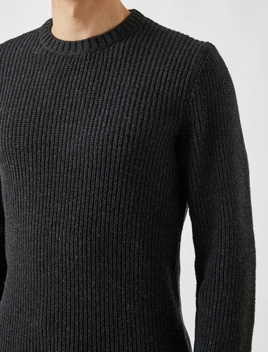 Crew Neck Sailor Sweater in Anthracite - Usolo Outfitters-KOTON