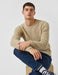 Pull marin à col rond en beige - Usolo Outfitters-KOTON