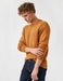 Crewneck Marled Knit Sweater in Camel - Usolo Outfitters-KOTON