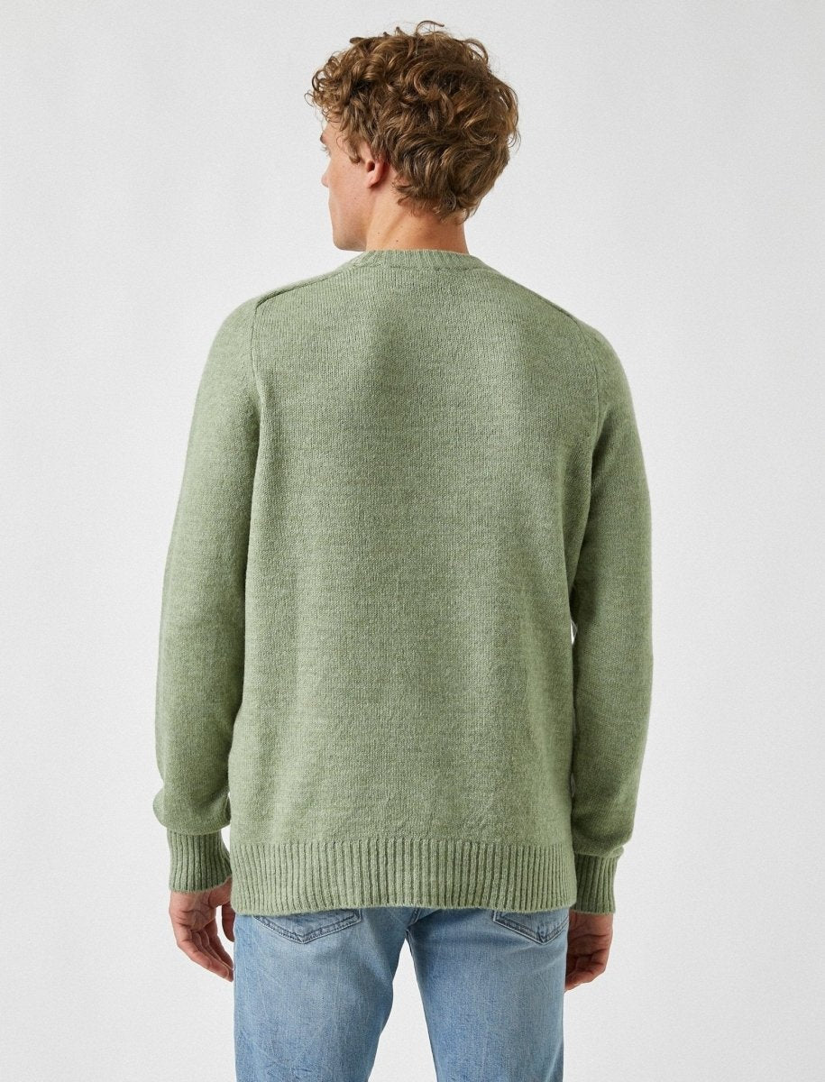 Crewneck Marled Knit Sweater in Mint - Usolo Outfitters-KOTON