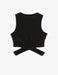 Crisscross Hem Tank Top in Black - Usolo Outfitters-KOTON