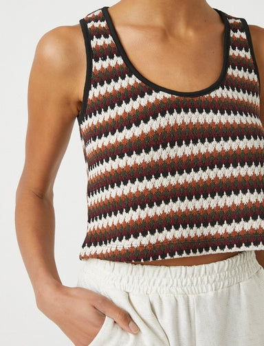 Crochet Cropped Knit Tank Top in Beige - Usolo Outfitters-KOTON