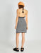 Crochet High Neck Mini Dress in Black Stripe - Usolo Outfitters-KOTON