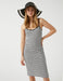 Crochet Knit Tank Dress in Black Stripe - Usolo Outfitters-KOTON