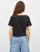Crop Knot Tee in Black - Usolo Outfitters-KOTON