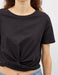 T-shirt à nœud court en noir - Usolo Outfitters-KOTON