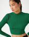 Crop Mock Neck Sweater in Green - Usolo Outfitters-KOTON