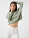 Crop Round Neck Sweater in Sage - Usolo Outfitters-KOTON