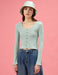Crop Waffle Cardi in Teal Green - Usolo Outfitters-KOTON