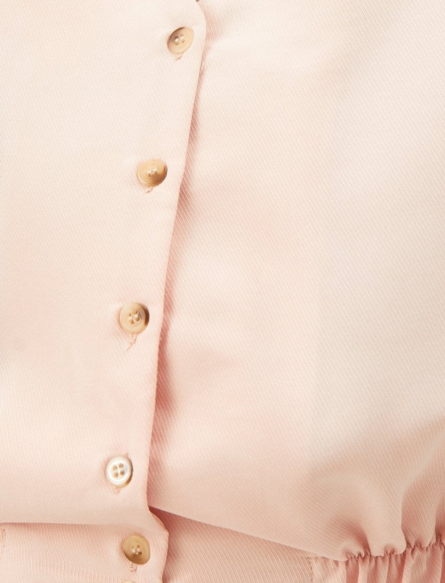 Chemise boutonnée courte en poudre - Usolo Outfitters-KOTON