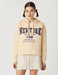 Cropped Graphic Hoodie in Dune - Usolo Outfitters-KOTON