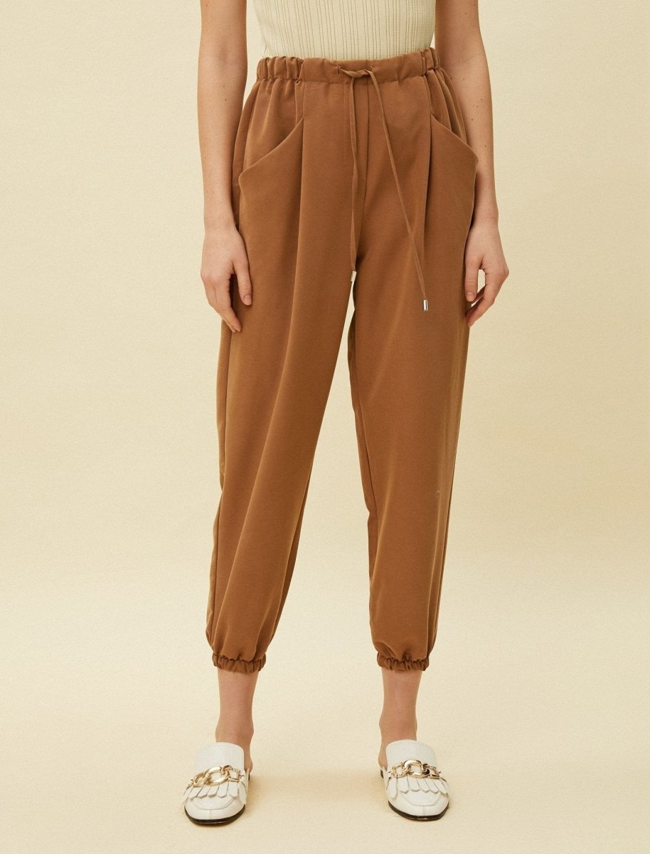 Cropped Jogger Pants in Mocha - Usolo Outfitters-KOTON
