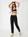 Cropped Linen Pant Black - Usolo Outfitters-KOTON