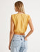 Cropped Shoulder Pad Blouse in Yellow - Usolo Outfitters-KOTON