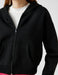 Cropped Zip Up Hoodie in Black - Usolo Outfitters-KOTON