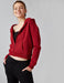 Cropped Zip-Up Hoodie in Merlot - Usolo Outfitters-KOTON