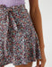 Daisy Print Tie-Front Skort in Black - Usolo Outfitters-KOTON