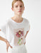 Dead SunFlower Graphic Tshirt in White - Usolo Outfitters-KOTON