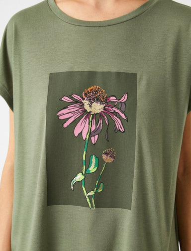 T-shirt Dead SunFlower vert - Usolo Outfitters-KOTON